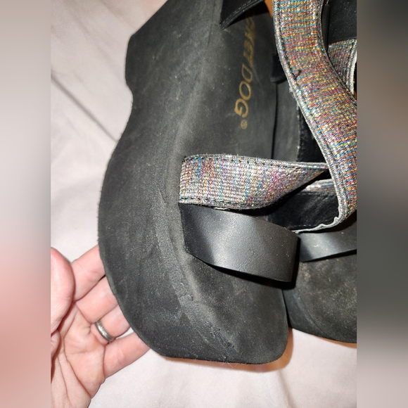 Size 9 40 euro rocket dog platform sandals rainbow iridescent - Picture 7 of 9